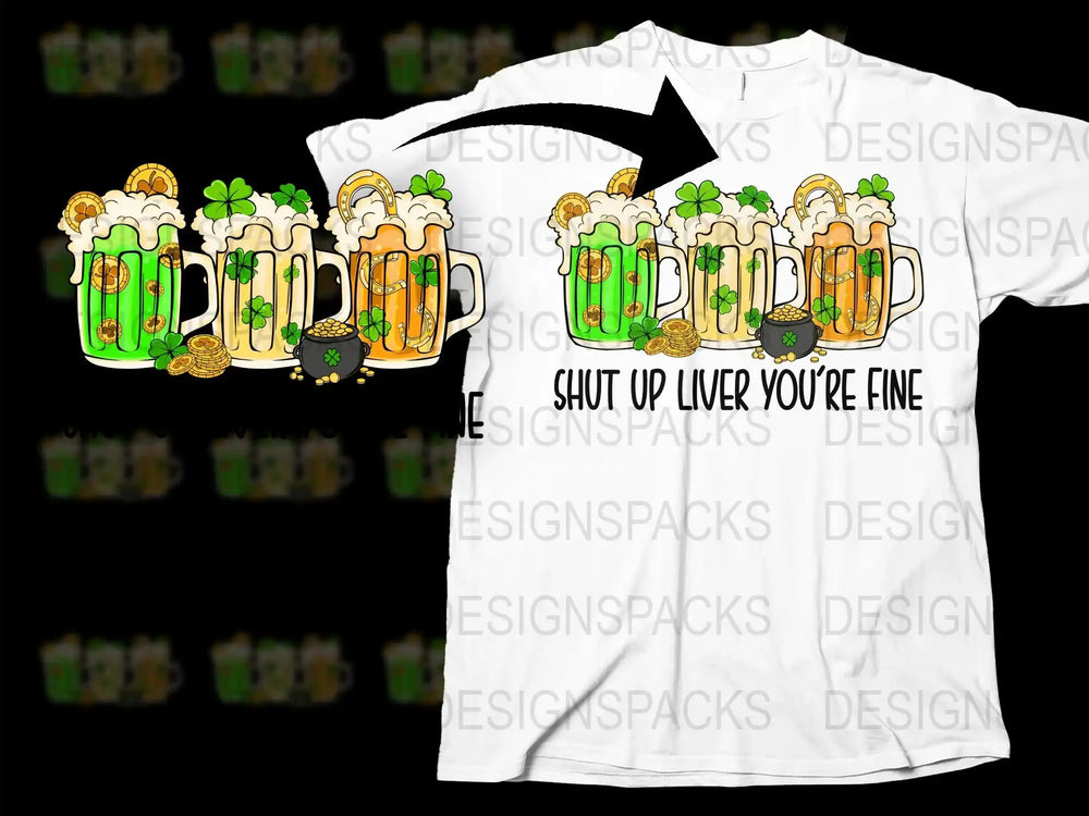 St. Patrick's Day T-Shirt, Funny Beer Lover Shirt, Shamrock and Clover Tee, Unisex Adult Clothing