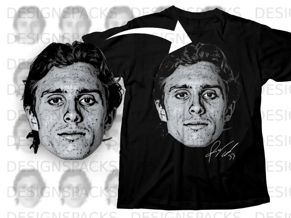 Realistic Face Print Short Sleeve Shirt Design