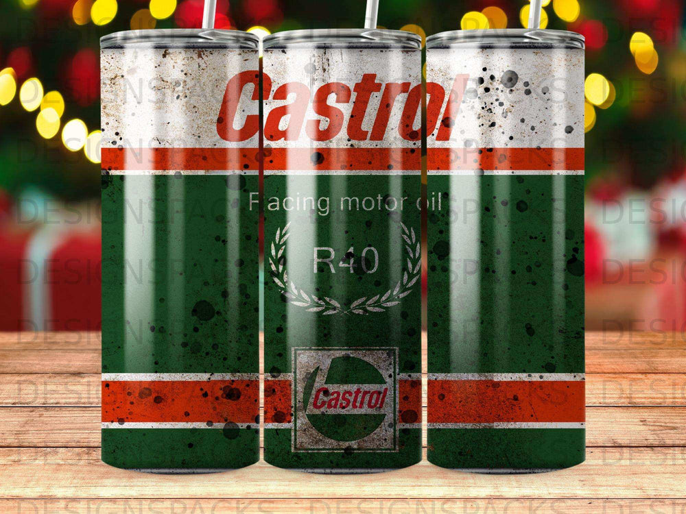 Castrol Facing motor oil R40 Green Orange Tumbler product type
