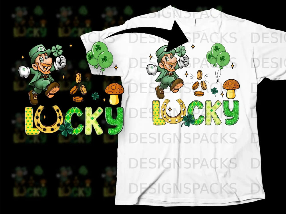 Lucky Leprechaun Shamrocks Gold Coins Mushrooms Balloons product type