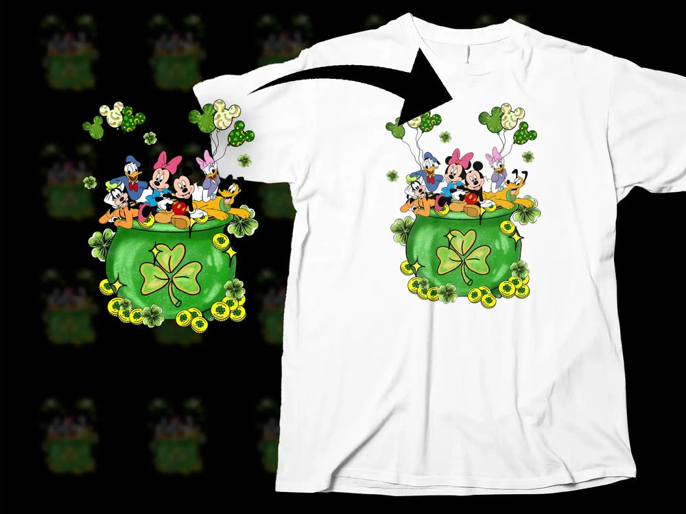 Mickey Minnie St Patricks Day Pot Gold Shamrock product type