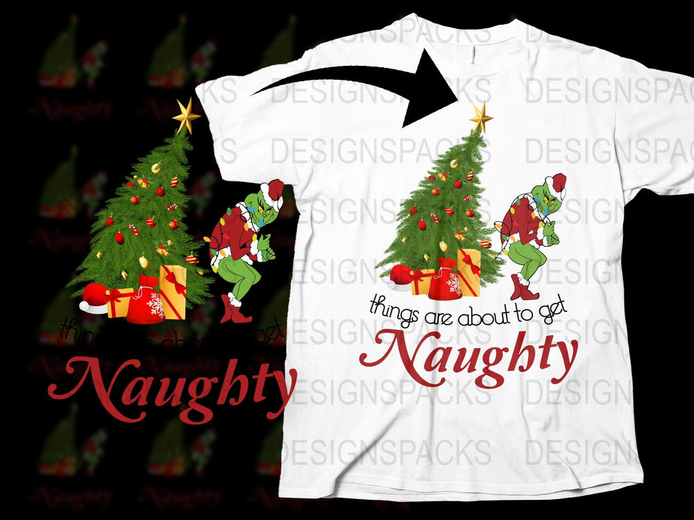Naughty or Nice Christmas T-Shirt, Funny Holiday Elves Graphic Tee, Festive Xmas Gift Idea