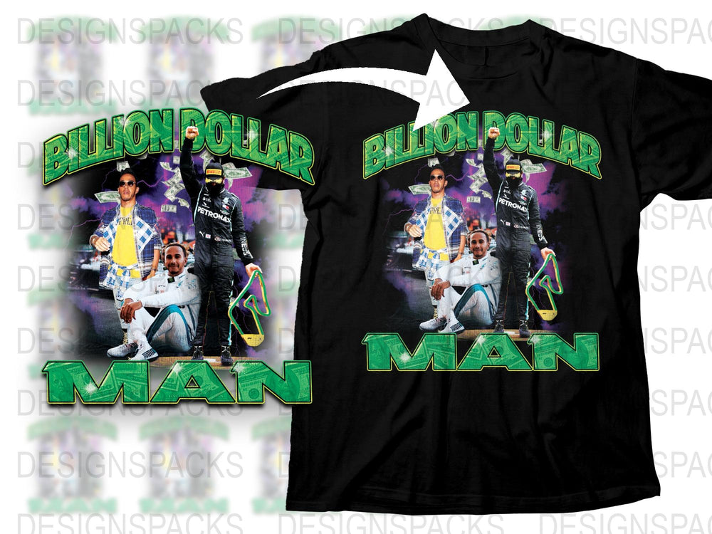 Billion Dollar Man Graphic T-Shirt, Bold Colorful Print, Street Style Fashion, Hip-Hop Inspired Tee