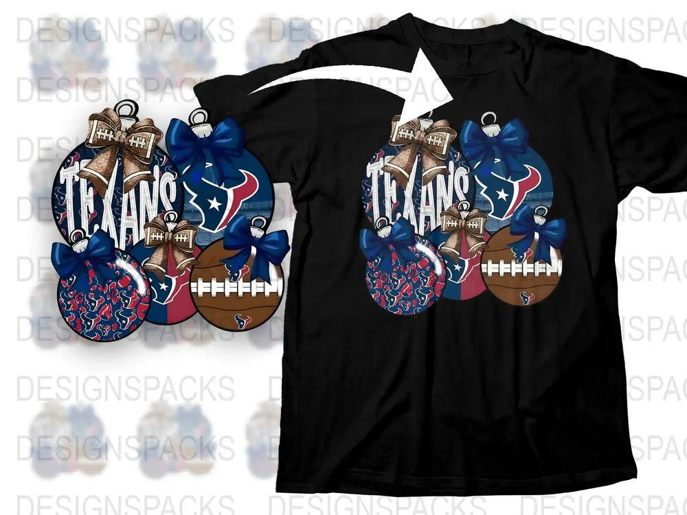 Titans Football T-Shirt Sports Fan Gear With Bow Design Festive Game Day Apparel