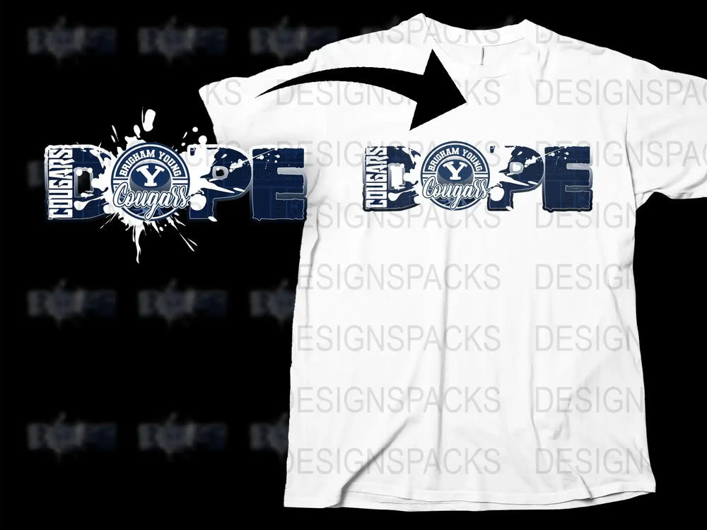 Graphic T-Shirt with Blue Typography Design, Modern Urban Streetwear, Cool Men's Fashion Tee