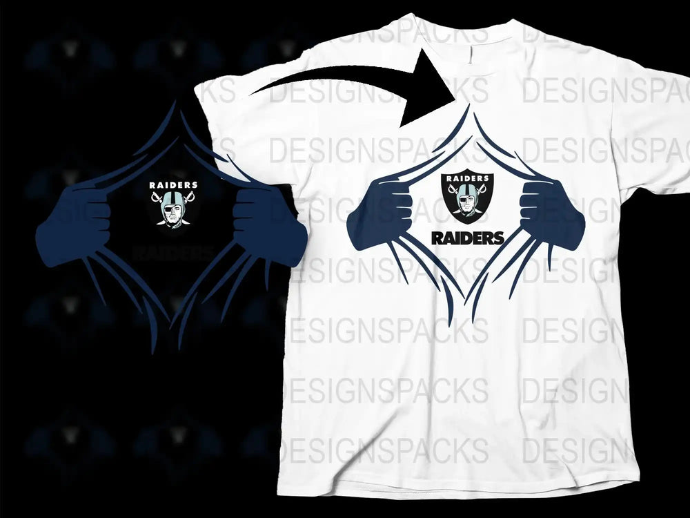 Raiders Fan T-Shirt, White Graphic Tee, Vintage Logo, Football Team Supporter, Casual Sportswear, Unisex Apparel