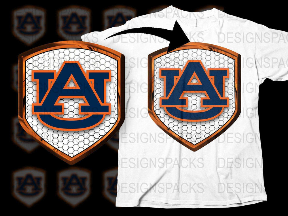 Auburn University Logo T-Shirt, Collegiate Sports Fan Apparel, White Graphic Tee, Unisex Casual Wear