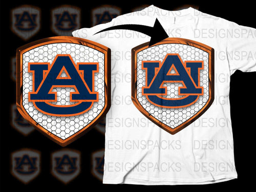 Auburn University Logo T-Shirt, Collegiate Sports Fan Apparel, White Graphic Tee, Unisex Casual Wear