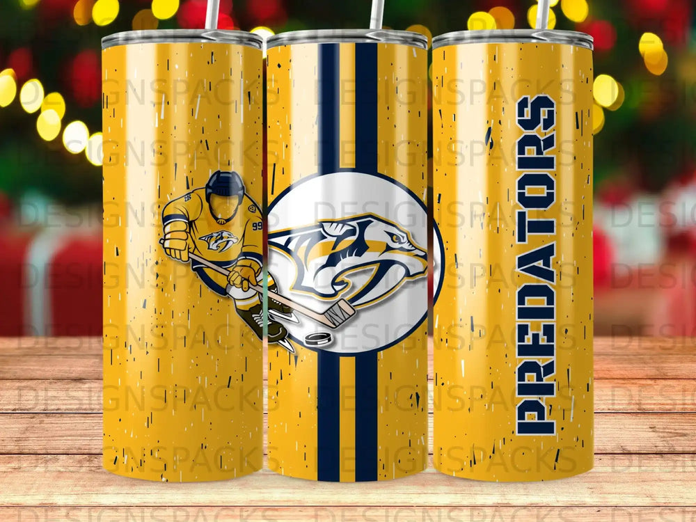 Nashville Predators Hockey Player Logo Striped Tumbler product type