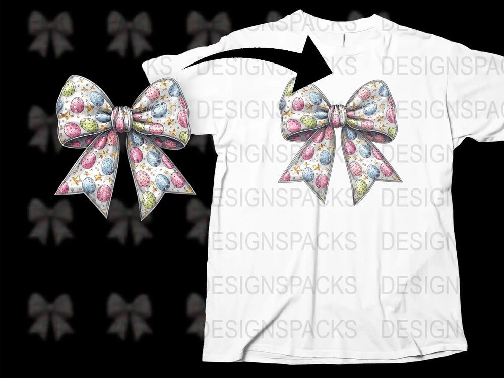 Floral Bow Pattern T-Shirt, Women’s Stylish Summer Tee, Casual White Top with Unique Bow Design, Fashionable Everyday Wear