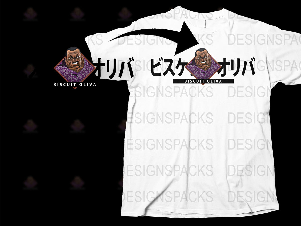 Biscuit Oliva Anime Graphic T-Shirt, Manga Inspired White Tee, Unique Character Design Cotton Shirt