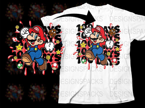 Super Mario Graphic T-Shirt, Colorful Retro Gaming Tee, Unisex Vintage Video Game Shirt, Casual Wear for Gamers