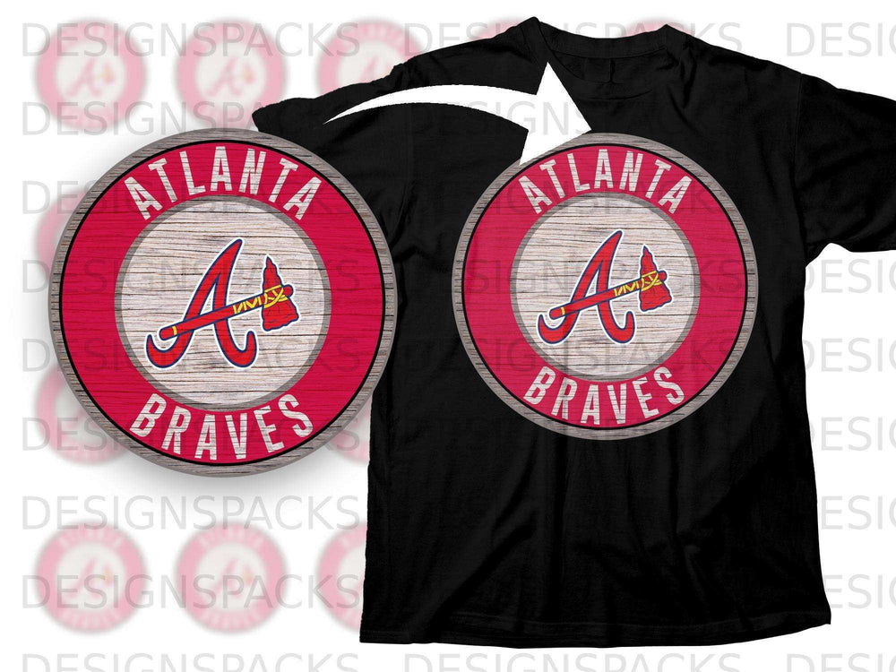 Atlanta Braves Logo Black T-Shirt Classic Braves Design