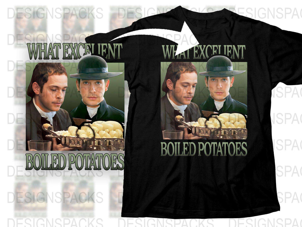 Vintage Boiled Potatoes T-Shirt, Classic Movie Scene Graphic Tee, Unique Film Quote Shirt, Unisex Fashion Top