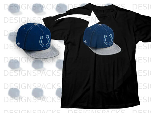 Blue Sports Team Logo Cap and T-Shirt Set