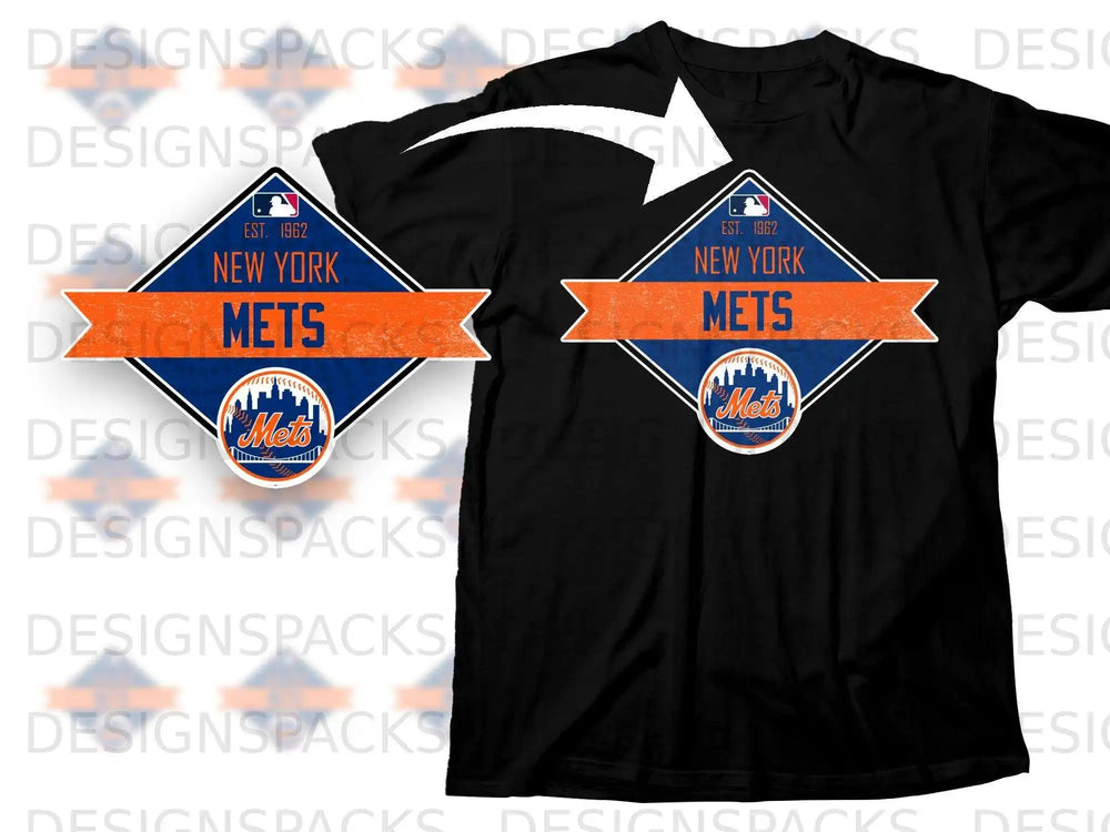 New York Mets MLB Baseball Graphic T-Shirt