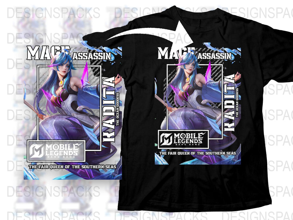 Mobile Legends T-shirt Miya Assassin Graphic Tee Gaming Merchandise Gift Idea
