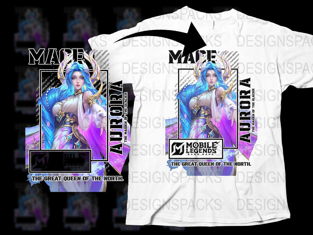 Mobile Legends Aurora T-Shirt, The Great Queen of the North Graphic Tee, Fantasy Gamer Apparel