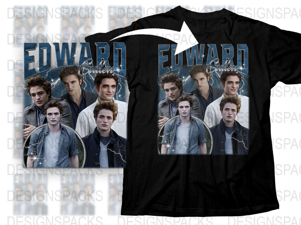 Edward Cullen Twilight Saga Graphic T-Shirt, Movie Fan Merch, Unisex Vampire Tee, Film Character Apparel, Gift for Twilight Fans