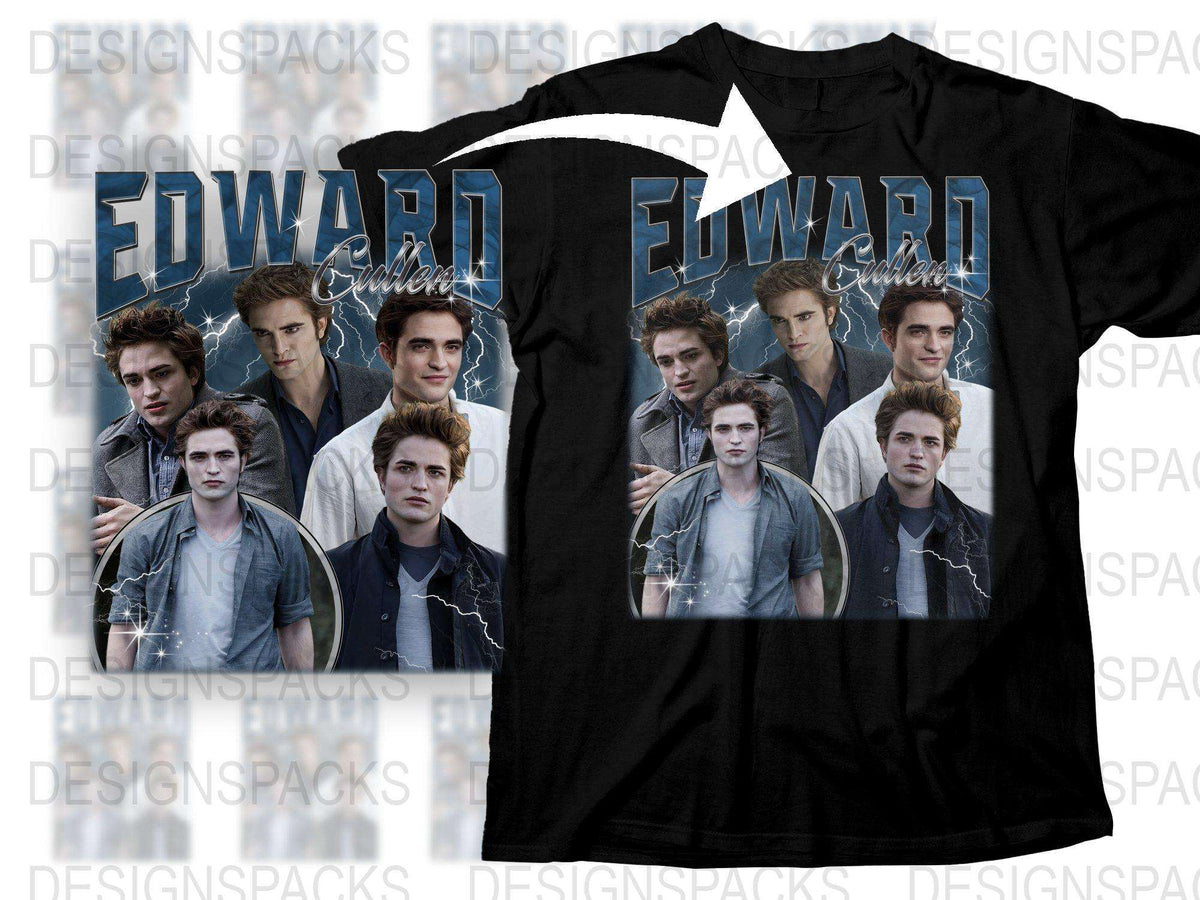 Edward Cullen Twilight Saga Graphic T-Shirt, Movie Fan Merch, Unisex Vampire Tee, Film Character Apparel, Gift for Twilight Fans