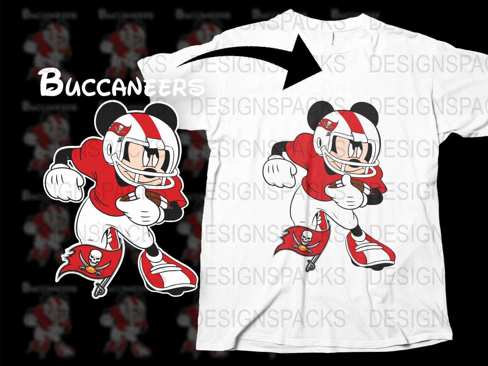 Cartoon Character Sports Team T-Shirt, Red and White Graphic Tee, Athletic Fan Apparel, Youthful Design, Trendy Casualwear