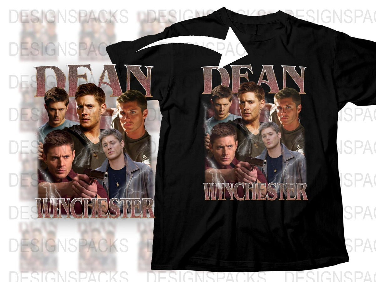 Supernatural Dean Winchester Fan T-Shirt, TV Show Graphic Tee, Multiple Sizes, Unisex Black Shirt