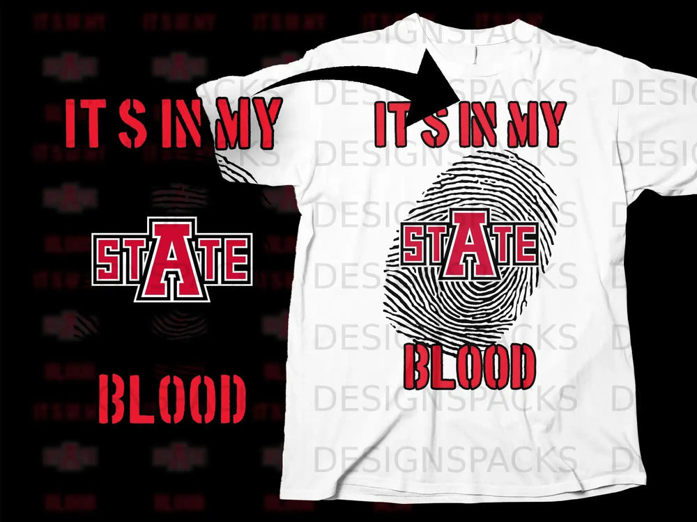 Its In My State Blood Fingerprint Graphic Shirt