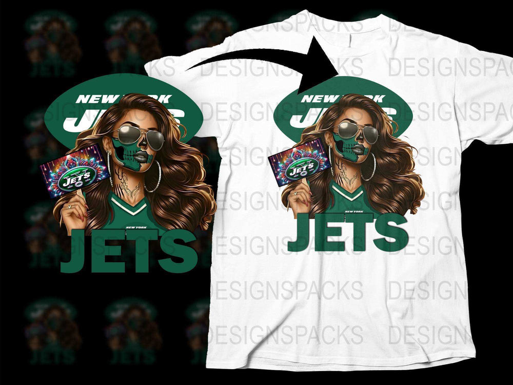 Stylish Jets Fan T-Shirt, Trendy Sports Team Apparel, Football Season Fashion, Women's Graphic Tee