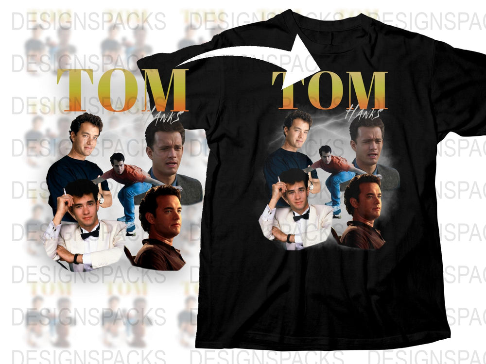 Tom Movie Collage T-Shirt, Classic Film Actor Graphic Tee, Vintage Style Shirt for Fans