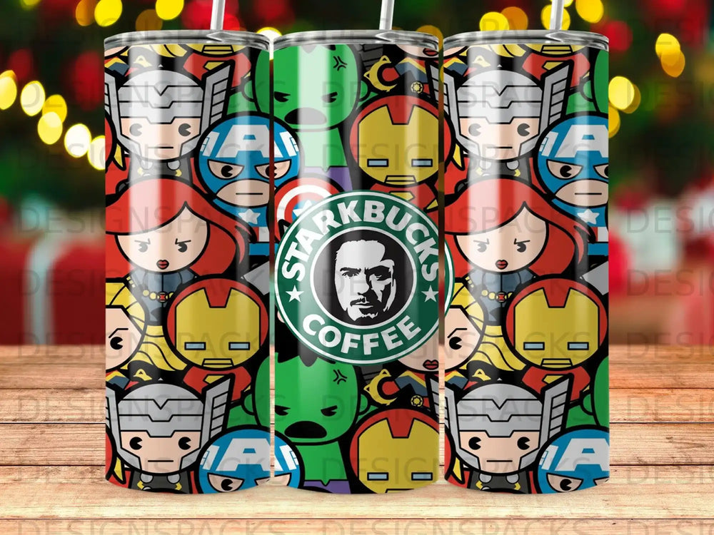 Avengers Cartoon Heroes Starkbucks Coffee Tumbler product type