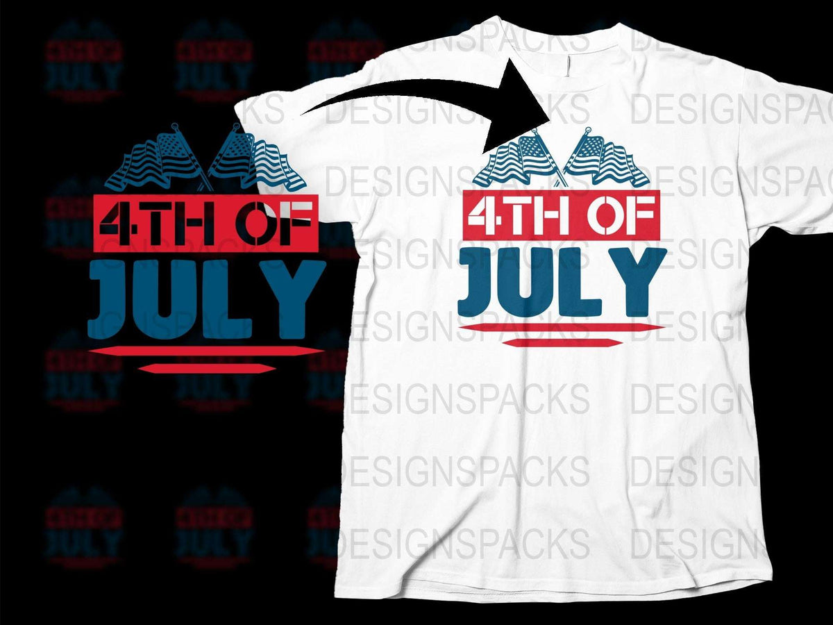 4th of July T-Shirt Patriotic Mountain Graphic Tee American Flag Colors Independence Day Apparel Unisex Adult Sizes