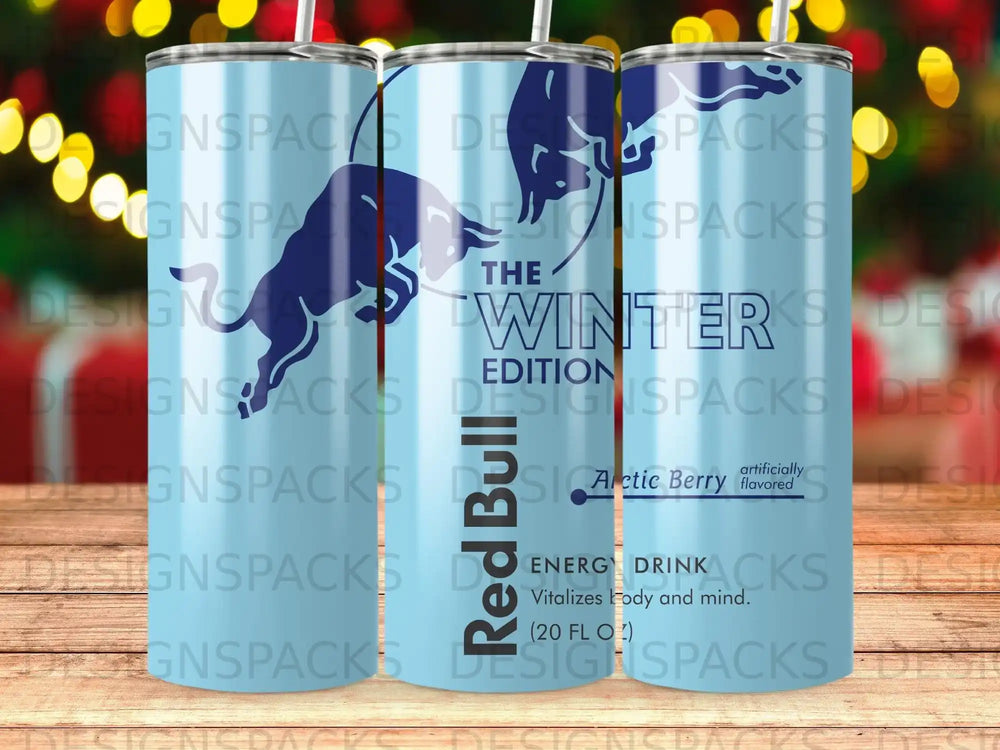 Red Bull Winter Edition Arctic Berry energy drink 20 oz tumbler.