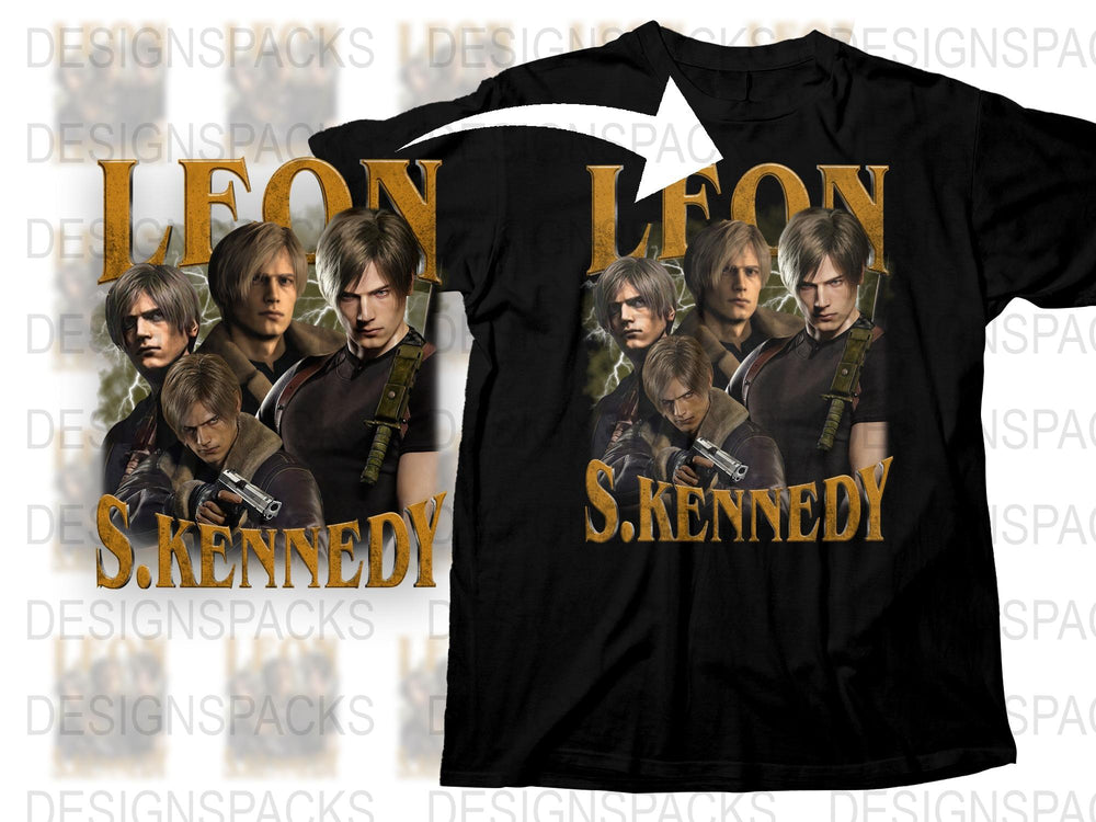 Leon S. Kennedy Resident Evil Inspired T-Shirt, Video Game Character Tee, Fan Art Apparel, Unique Gift Idea