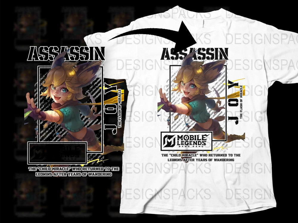 Mobile Legends Assassin Character T-Shirt, Graphic Tee, Gamer Clothing, Unique Gift Idea