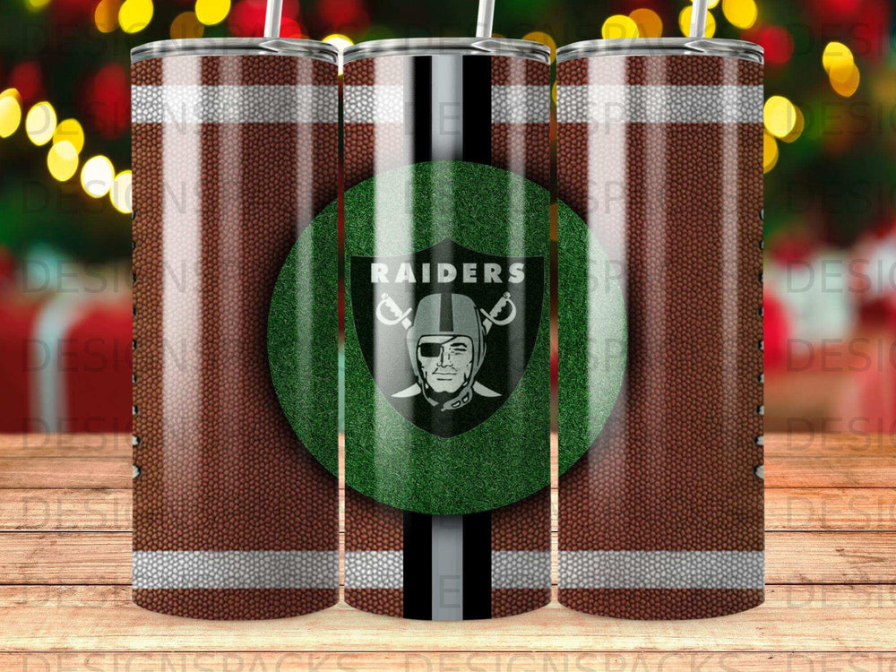 Football Theme Raiders Logo Green Grass Background product type
