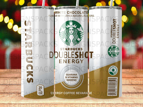 Starbucks Double Shot Energy Drink, white chocolate flavor.