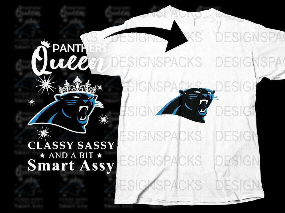 Panthers Queen T-Shirt, Classy Sassy Smart Assy, Stylish Women's Graphic Tee, Casual Fashion Top