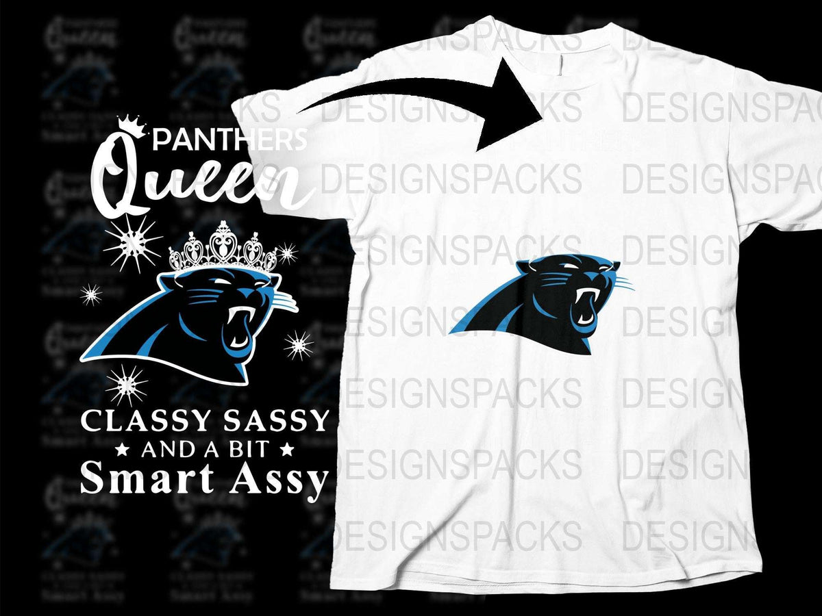 Panthers Queen T-Shirt, Classy Sassy Smart Assy, Stylish Women's Graphic Tee, Casual Fashion Top