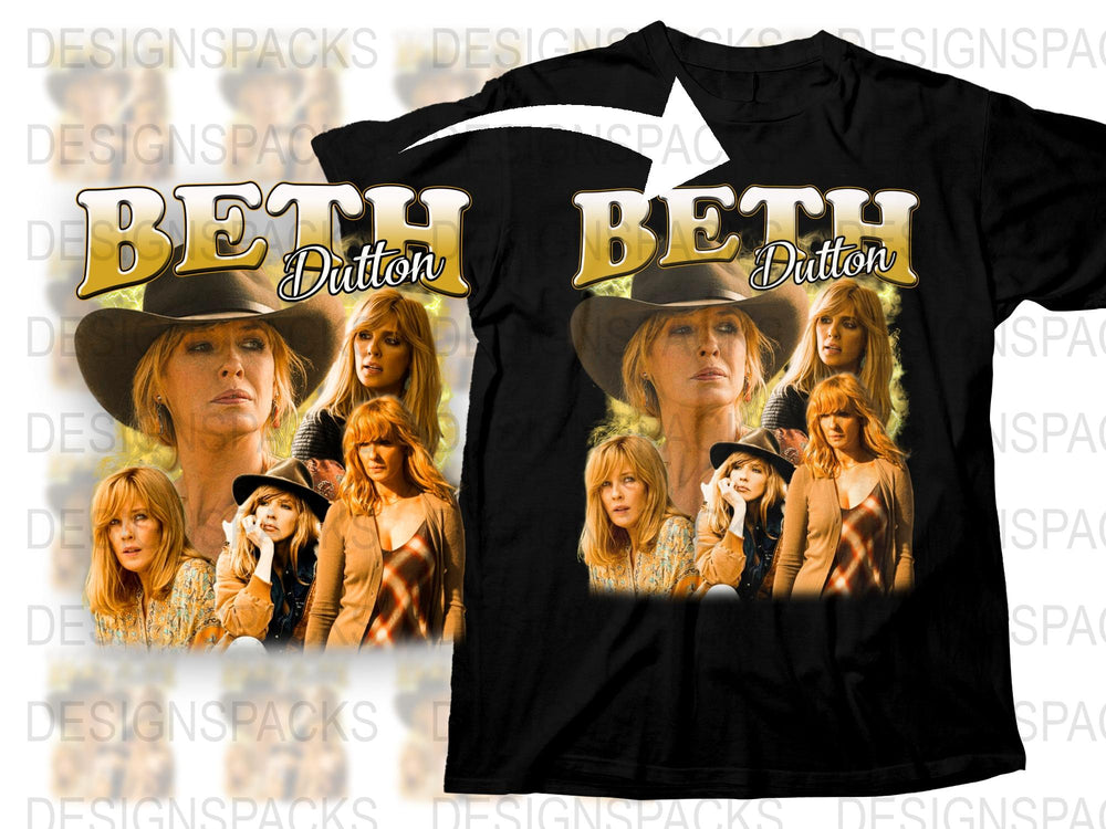 Beth Dutton Graphic T-Shirt, Vintage Western Style Tee, Yellowstone TV Show Inspired Fashion, Gift for Fans