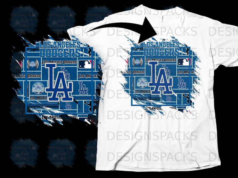 Los Angeles Dodgers Graphic Design White T-Shirt