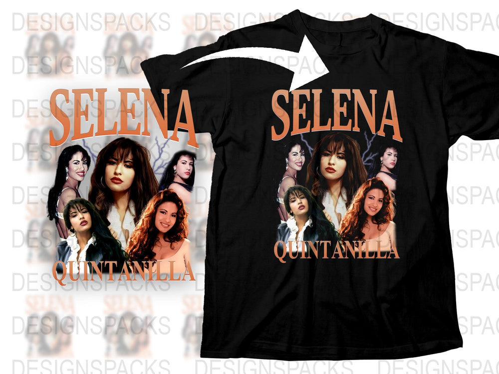 Selena Quintanilla Vintage T-Shirt, Retro 90s Music Pop Icon Tee, Unisex Graphic Black Top, Fan Gift Idea