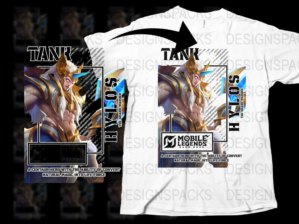 Mobile Legends Tank Hero T-Shirt, Gaming Apparel, Unisex Graphic Tee, Casual Wear, Game Character Merchandise