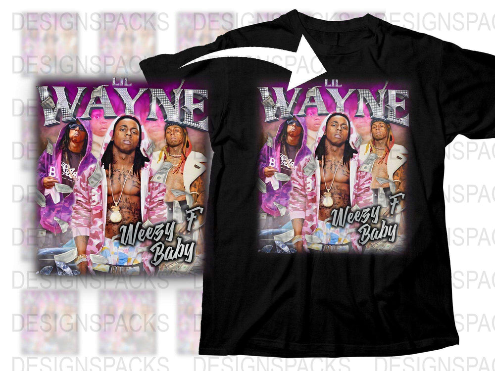 Lil Wayne Graphic T-Shirt, Hip Hop Tee, Weezy Baby Music Fan Shirt, Urban Streetwear Top, Pink Fashion