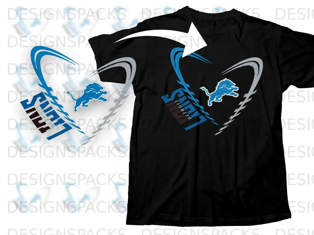 Detroit Lions Heartbeat Fan Apparel Shirt