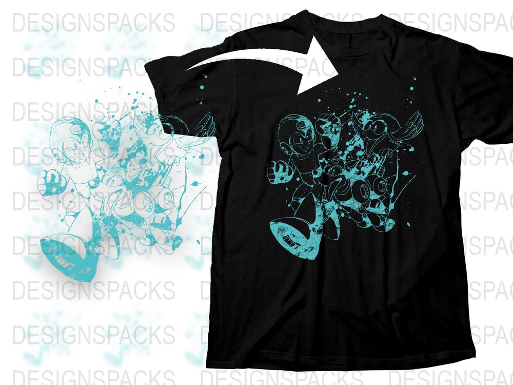 Men's Black Graphic T-Shirt with Unique Astronaut and Space Design, Trendy Cosmic Tee