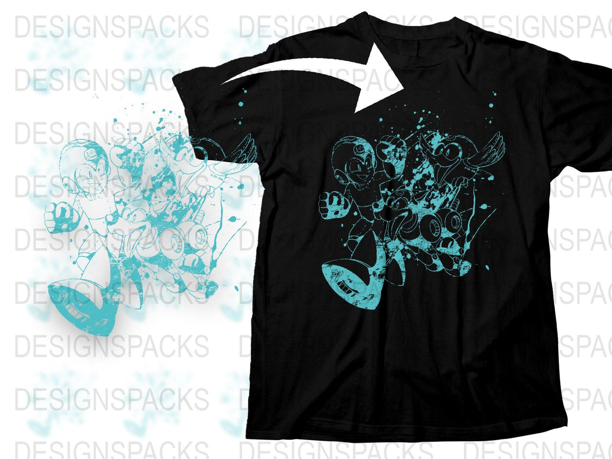 Men's Black Graphic T-Shirt with Unique Astronaut and Space Design, Trendy Cosmic Tee
