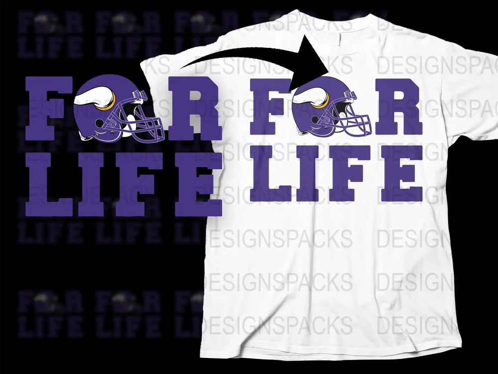 Purple Football Helmet Graphic T-Shirt, Sports Fan Life Tee, Casual Wear for Game Day