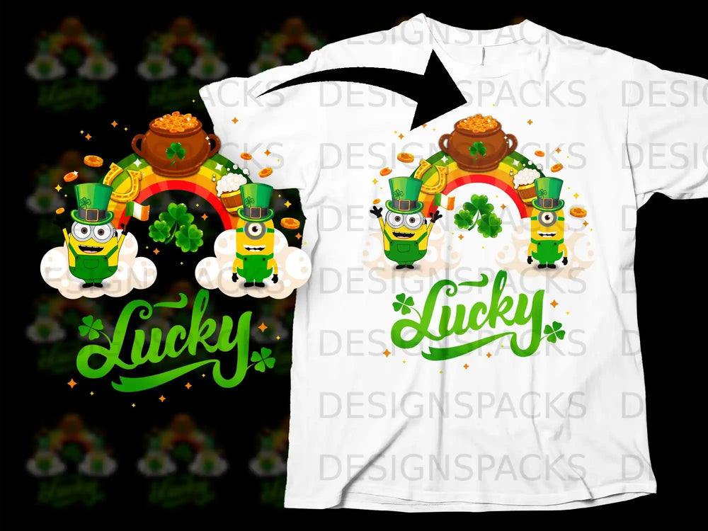 Minion Leprechaun Lucky Shamrock Gold Rainbow product type
