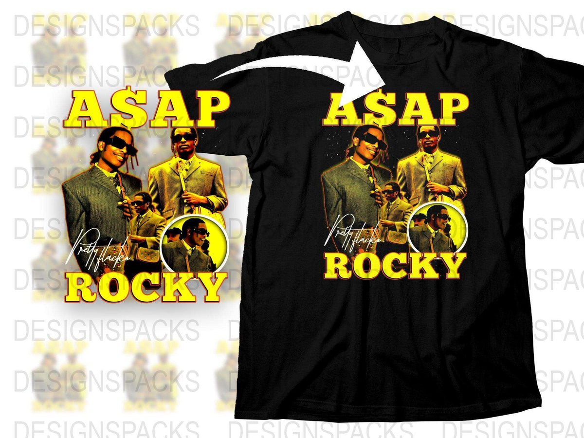 ASAP Rocky Graphic T-Shirt, Vintage Hip Hop Tee, Urban Music Fan Apparel, Black Cotton Shirt