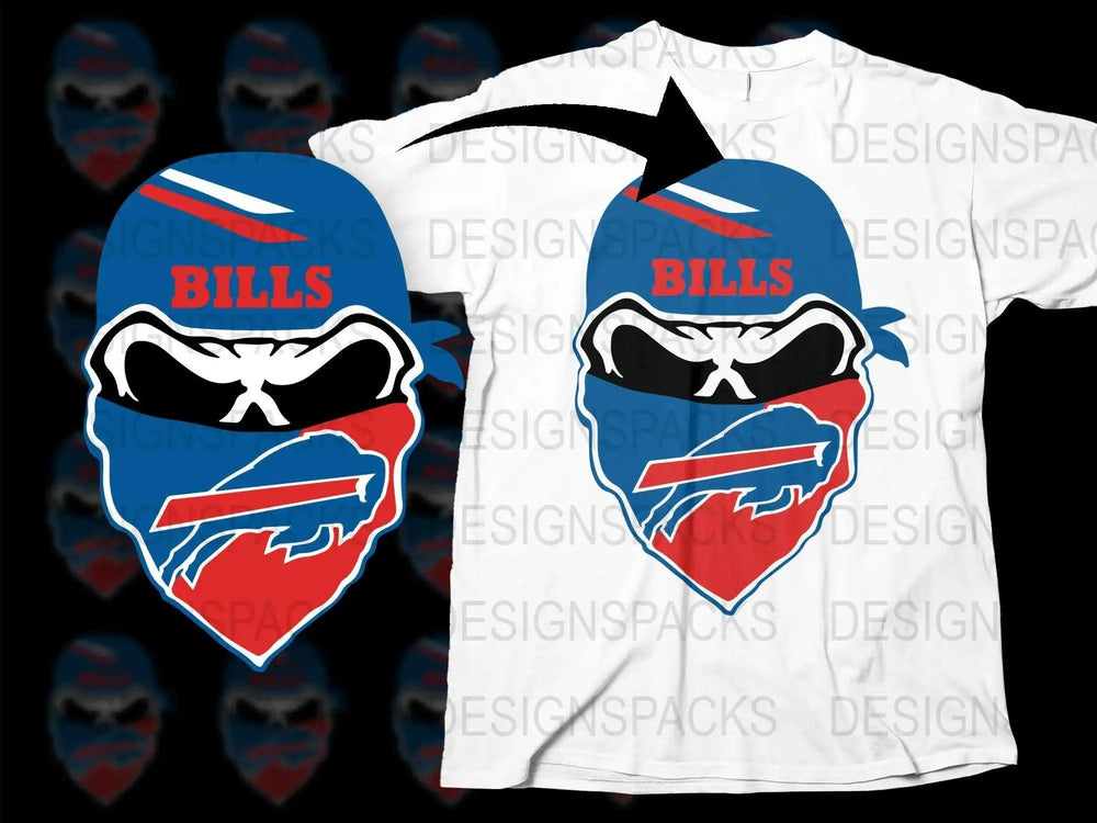 Buffalo Football Team T-Shirt, Blue and Red Sports Fan Apparel, Graphic Tee for Game Day